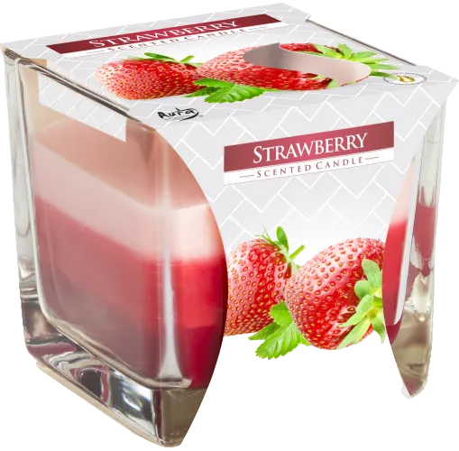 Strawberry Scented Rainbow Jar Candle