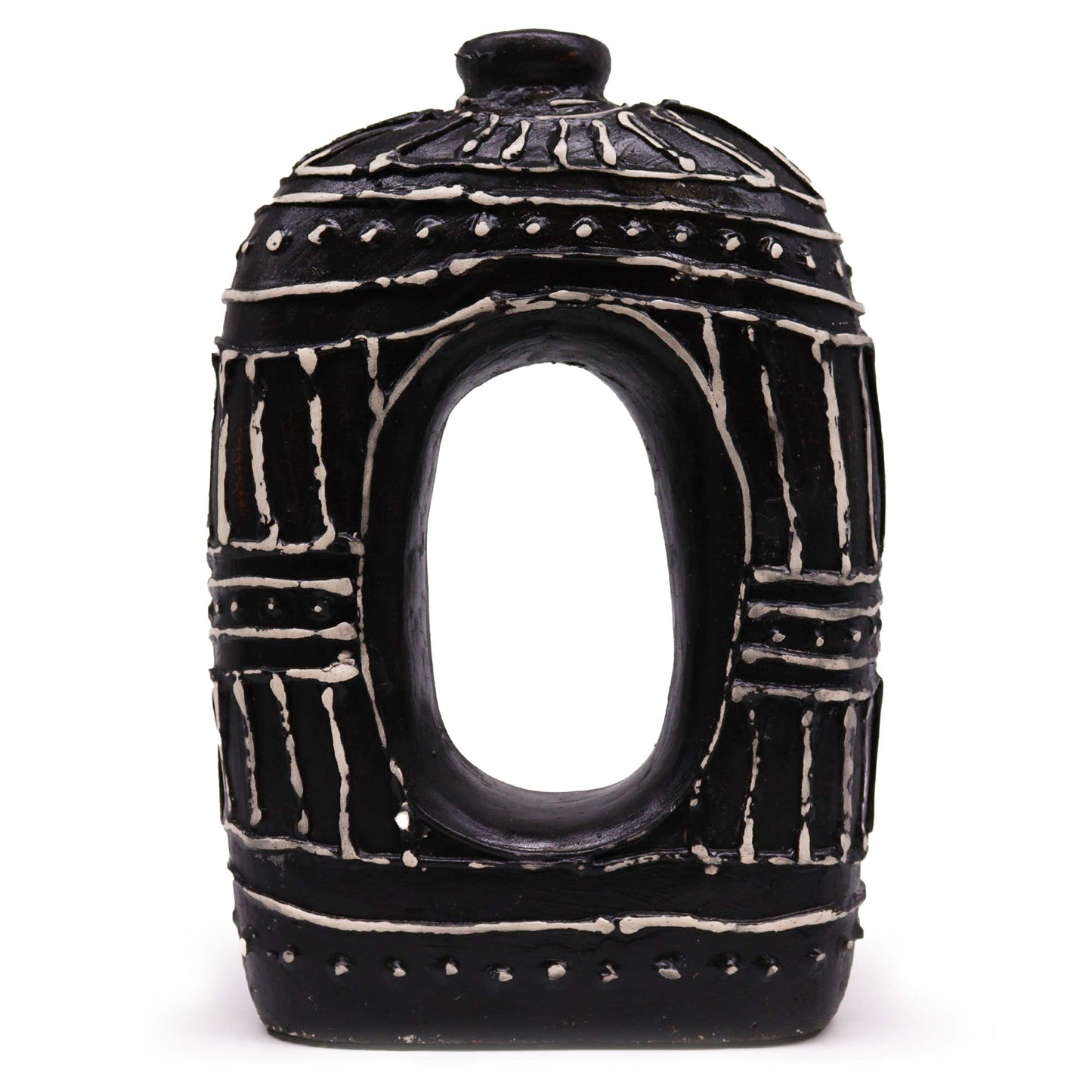 Lombok Oval Chocolate Donut Shaped Vase 30cm