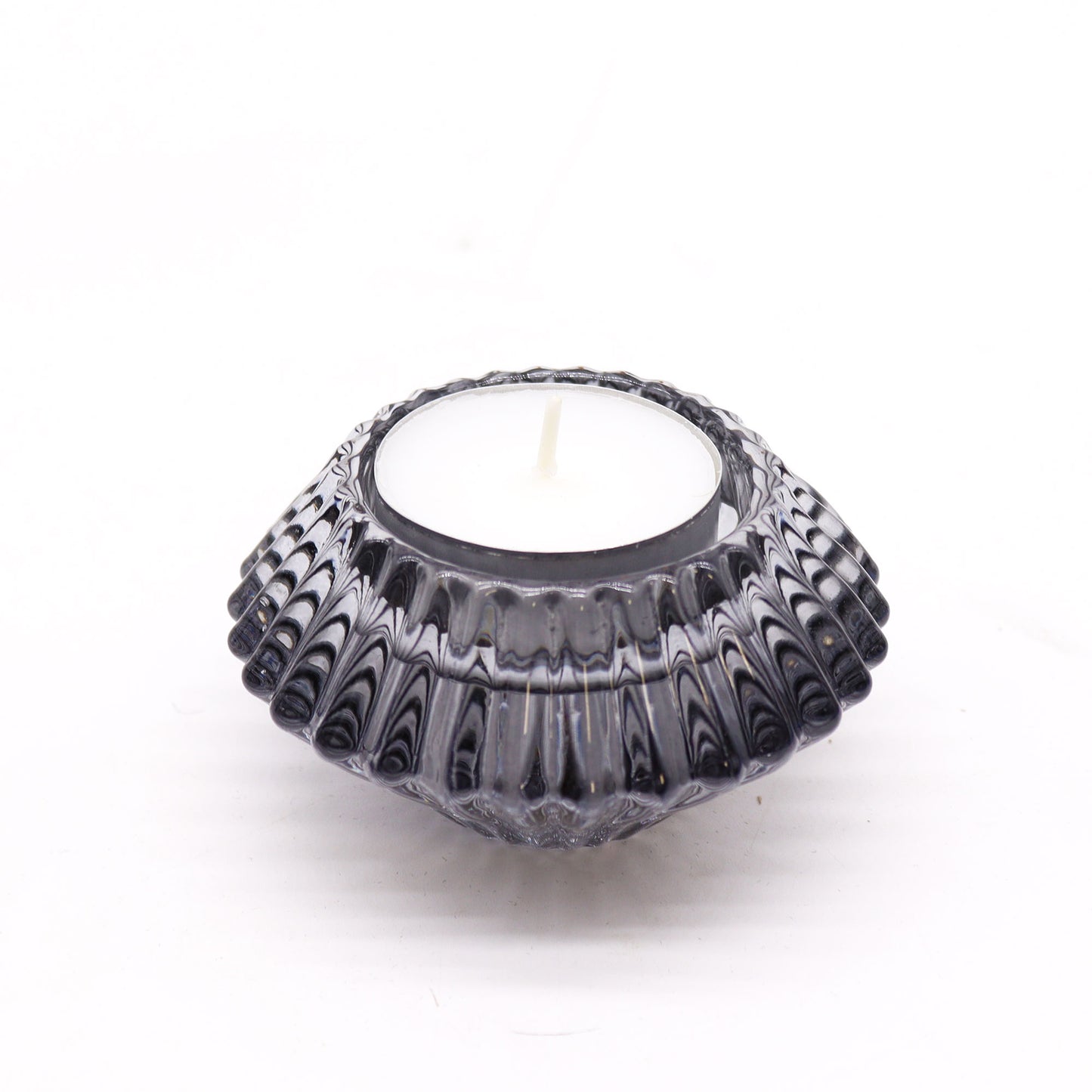 Flip Dinner Candle / Tealight Holder Smoke Grey