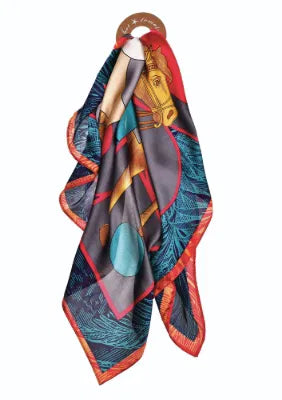 Vintage Vibe Poly Silk Scarf