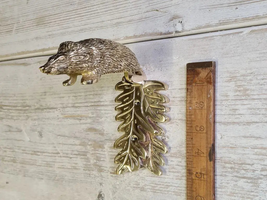 DOOR KNOCKER HEDGEHOG SOLID BRASS 125MM