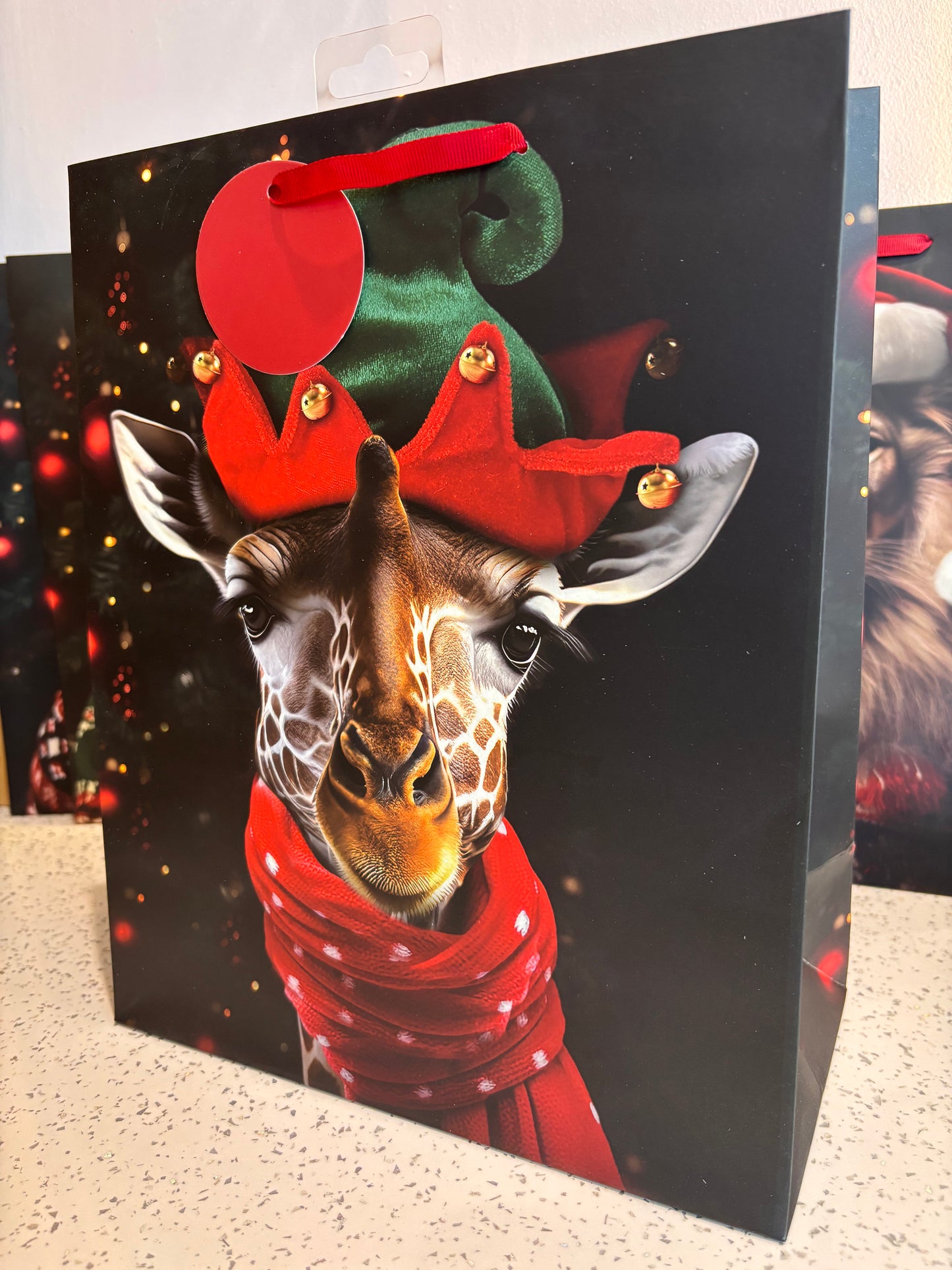 Giraffe Jungle Christmas Cynocephaly Illustrations Bag 33cm