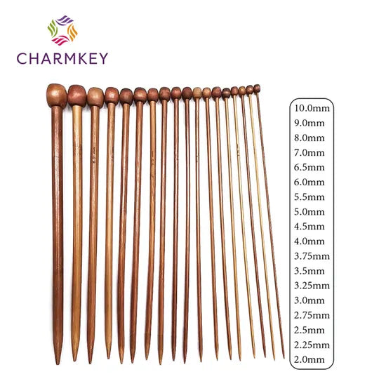 Bamboo Knitting Needle 25cm long