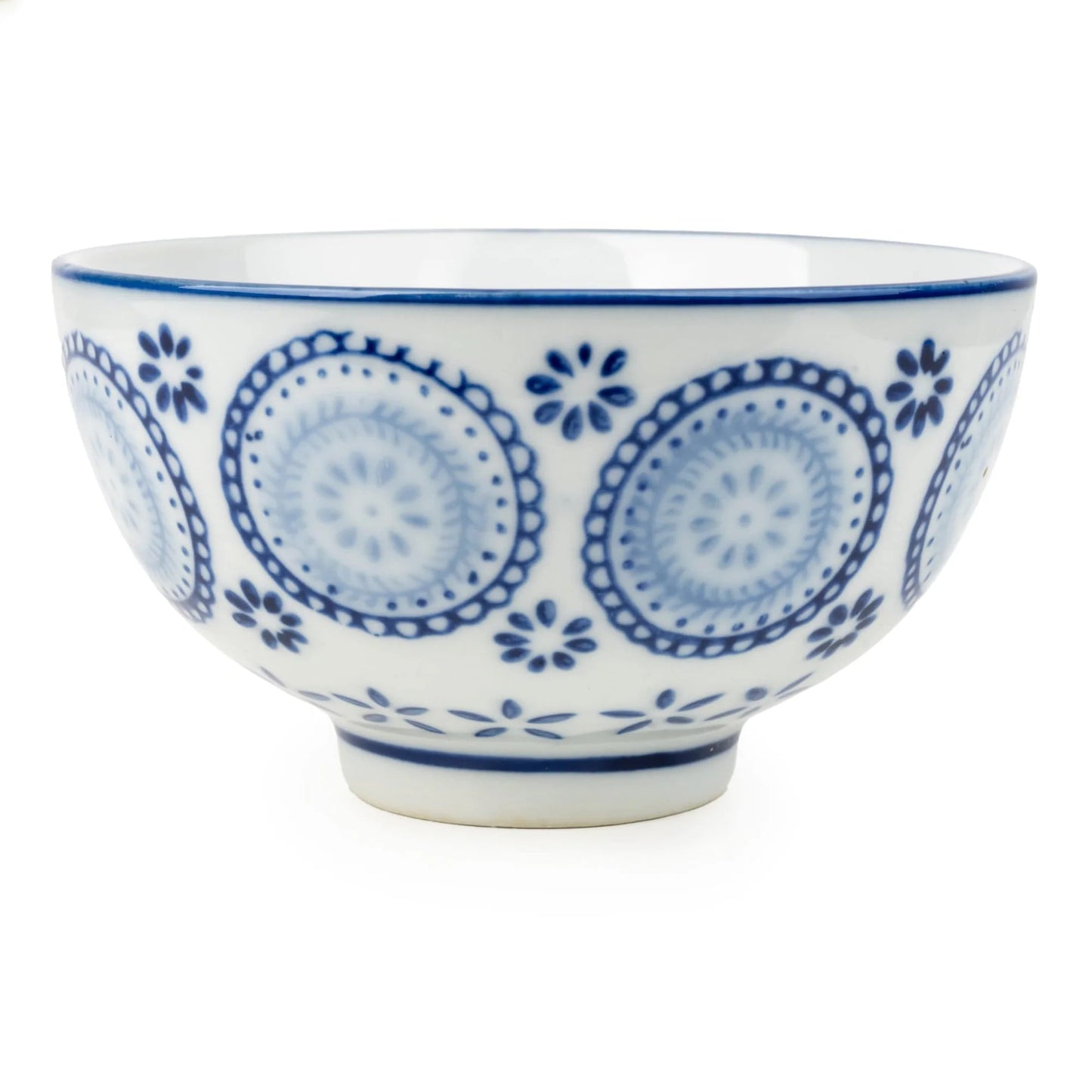Sumatra Blue & White Round Bowls 11cm 6pk