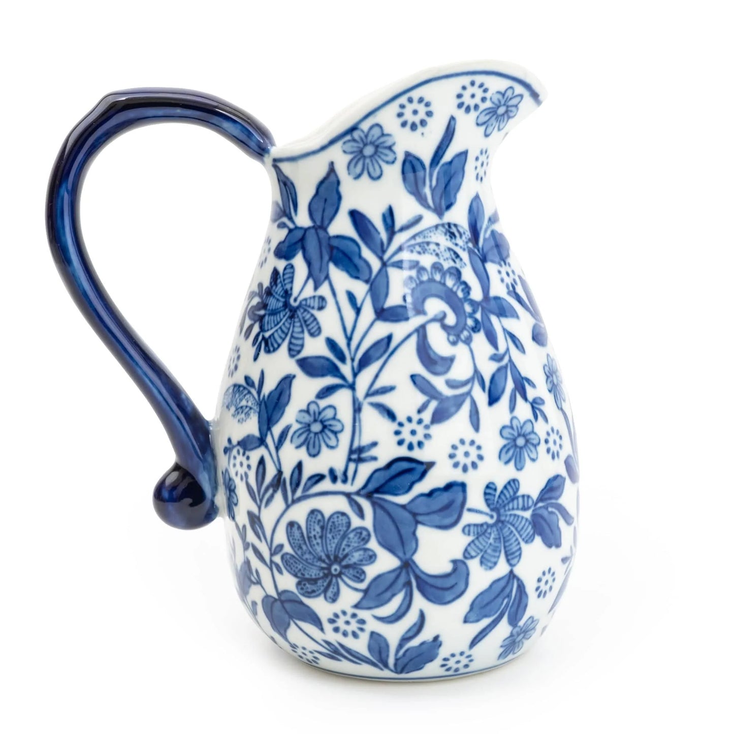 Sumatra Blue & White Large Ceramic Jug 21.5cm