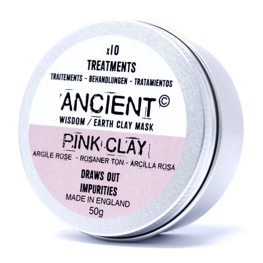 Pink Clay Face Mask - Draws Out Impurities 50g