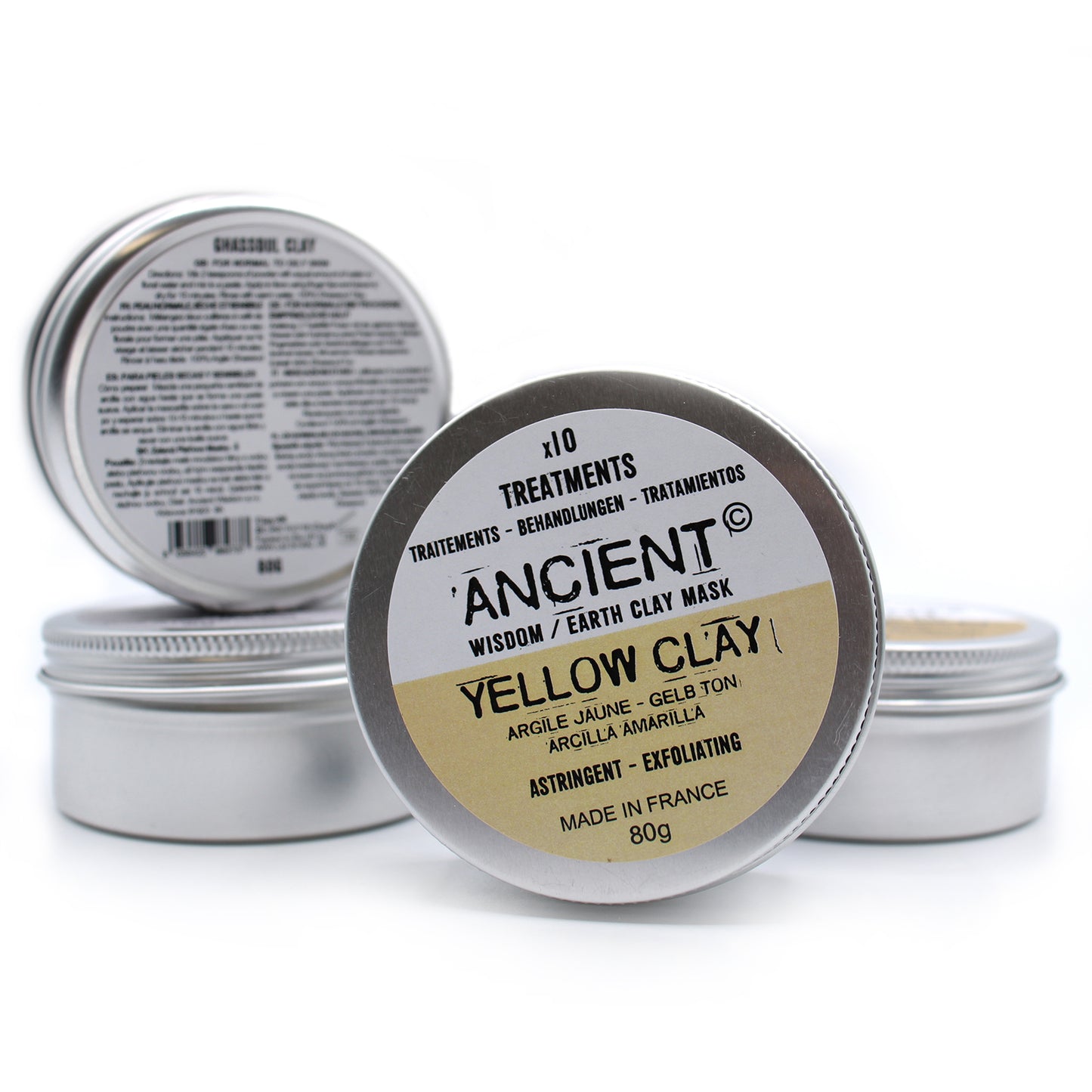 Yellow Clay Face Mask - Astrigent & Exfoliating 80g