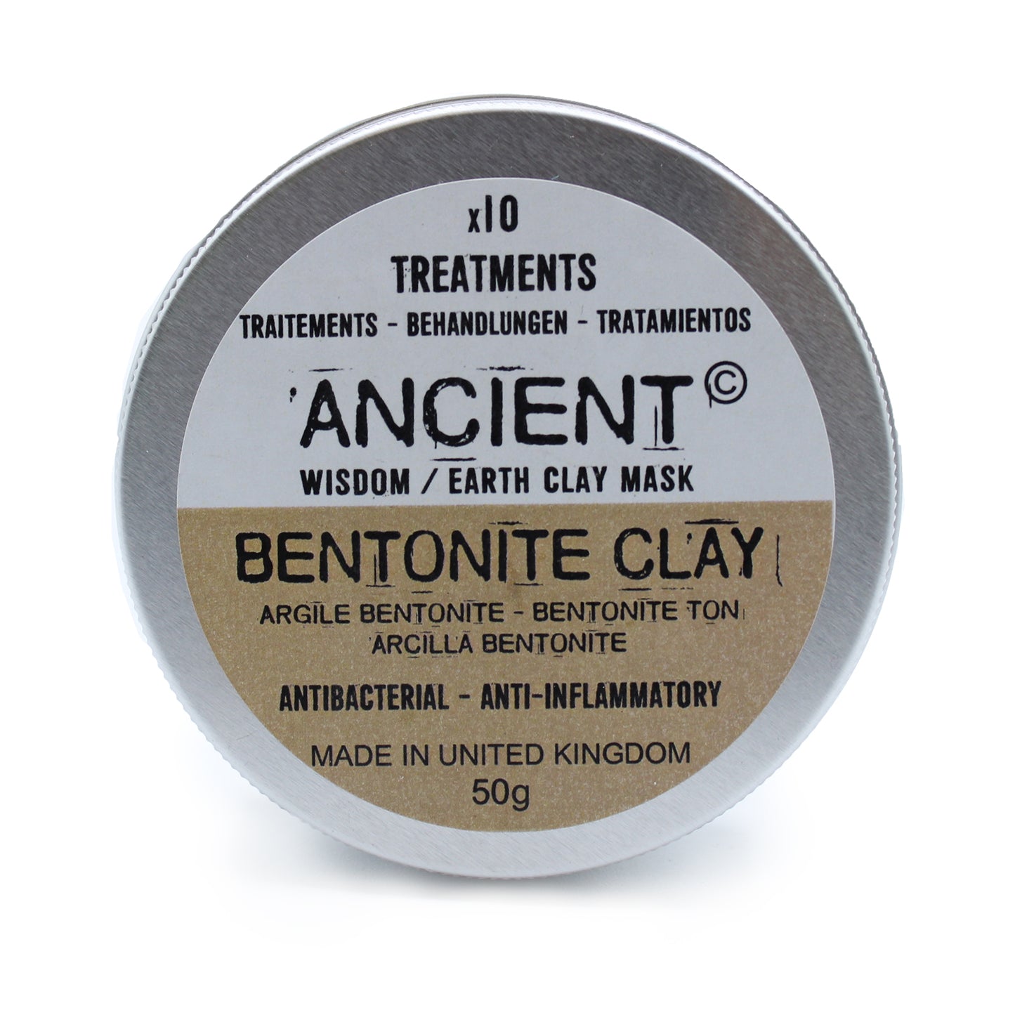 Bentonite Clay Face Mask - Antibacterial & Anti-Inflammatory 50g