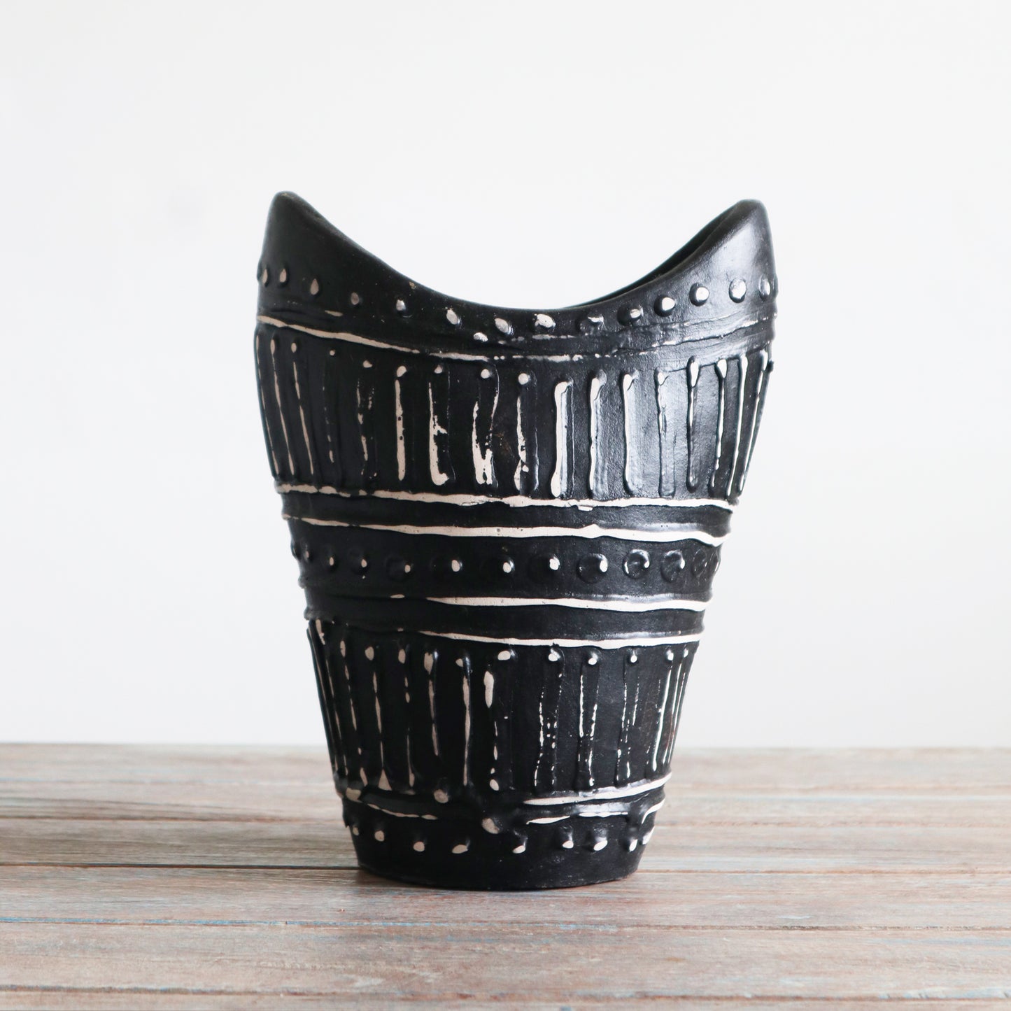 Lombok Greek Chocolate Wide Neck Shaped Vase