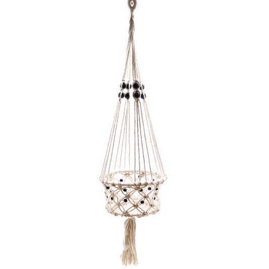 Macrame Pot Holder Beaded