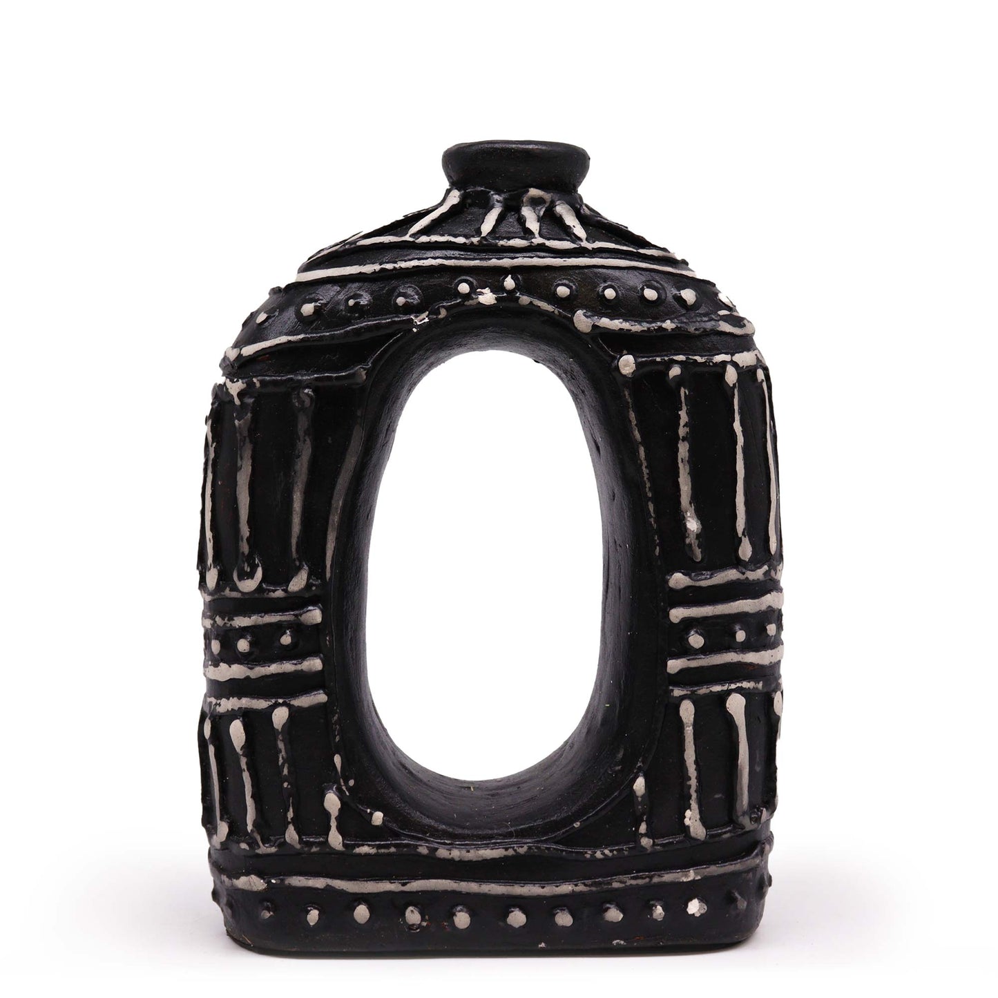Lombok Oval Chocolate Donut Shaped Vase 23cm