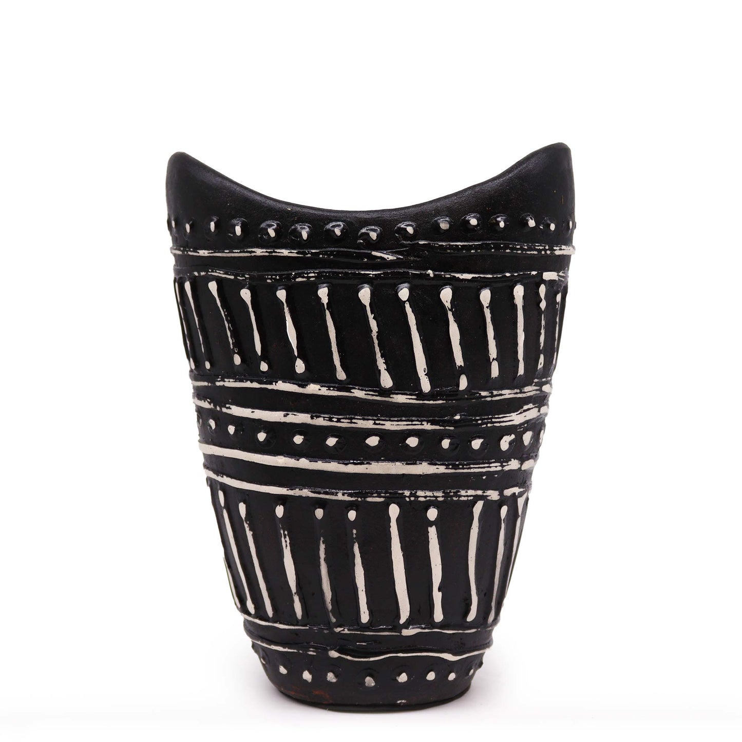 Lombok Greek Chocolate Wide Neck Shaped Vase