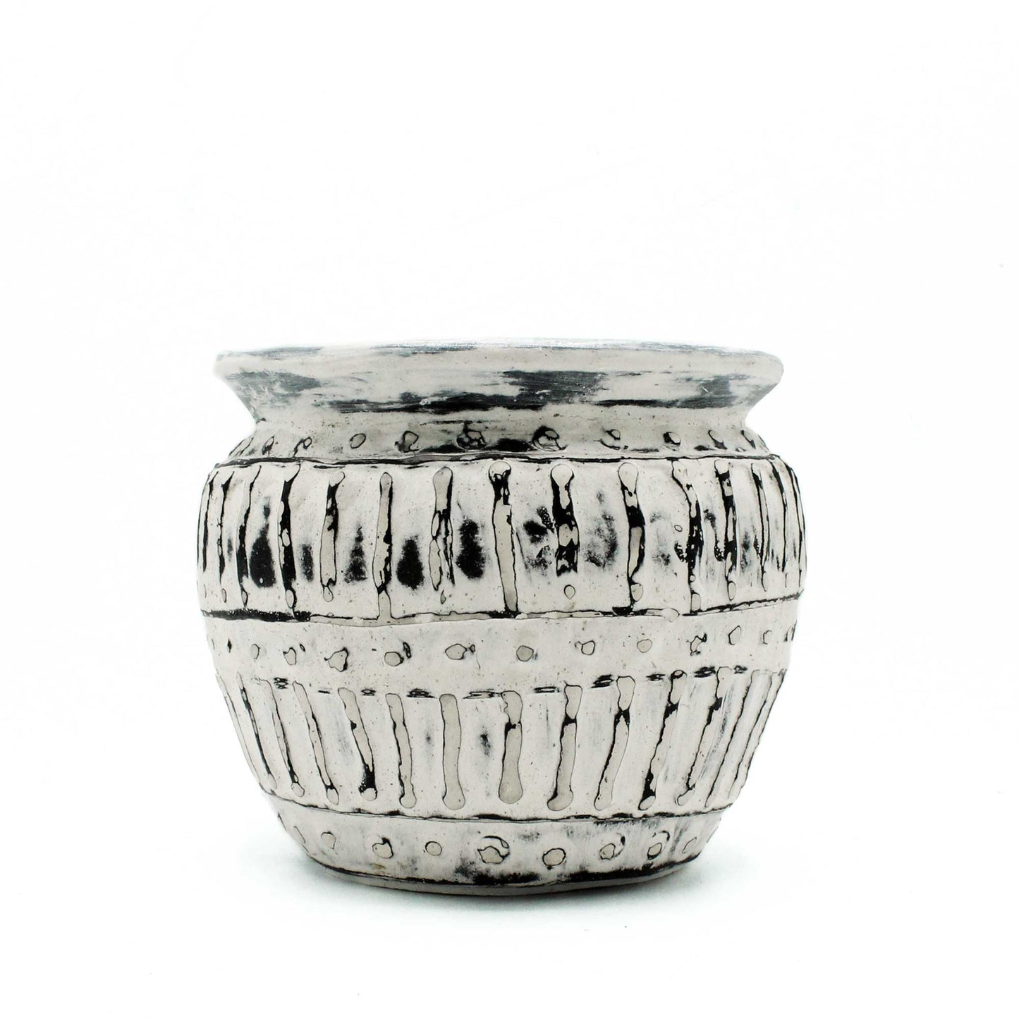 Lombok Greek Clay Round Pot Cream Vase