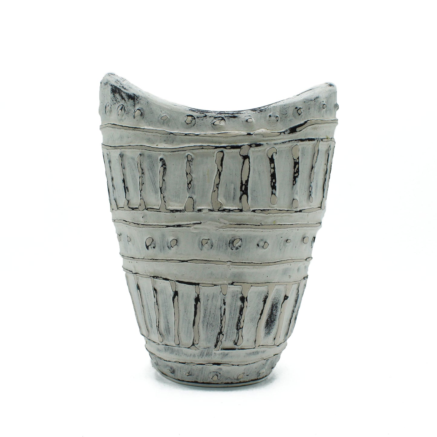 Lombok Greek Cream Wide Neck Shaped Vase