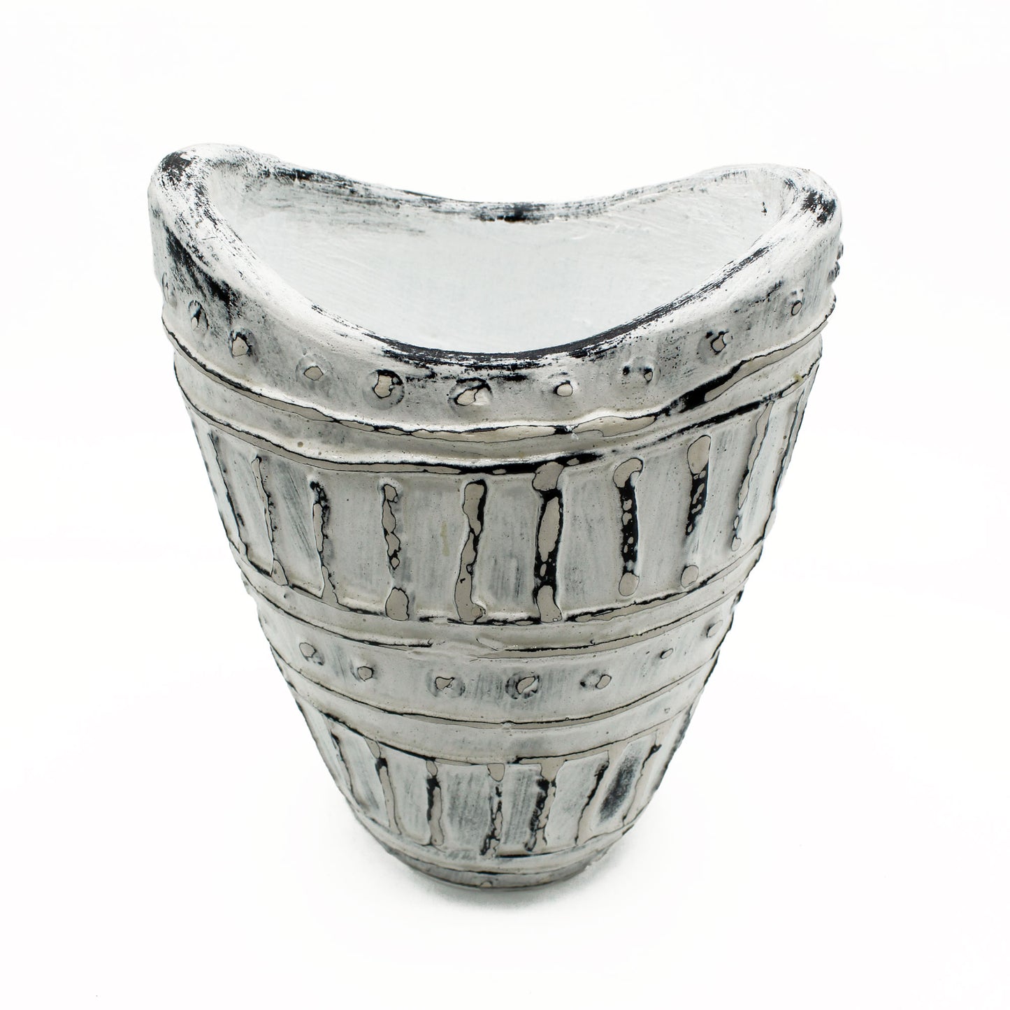 Lombok Greek Cream Wide Neck Shaped Vase