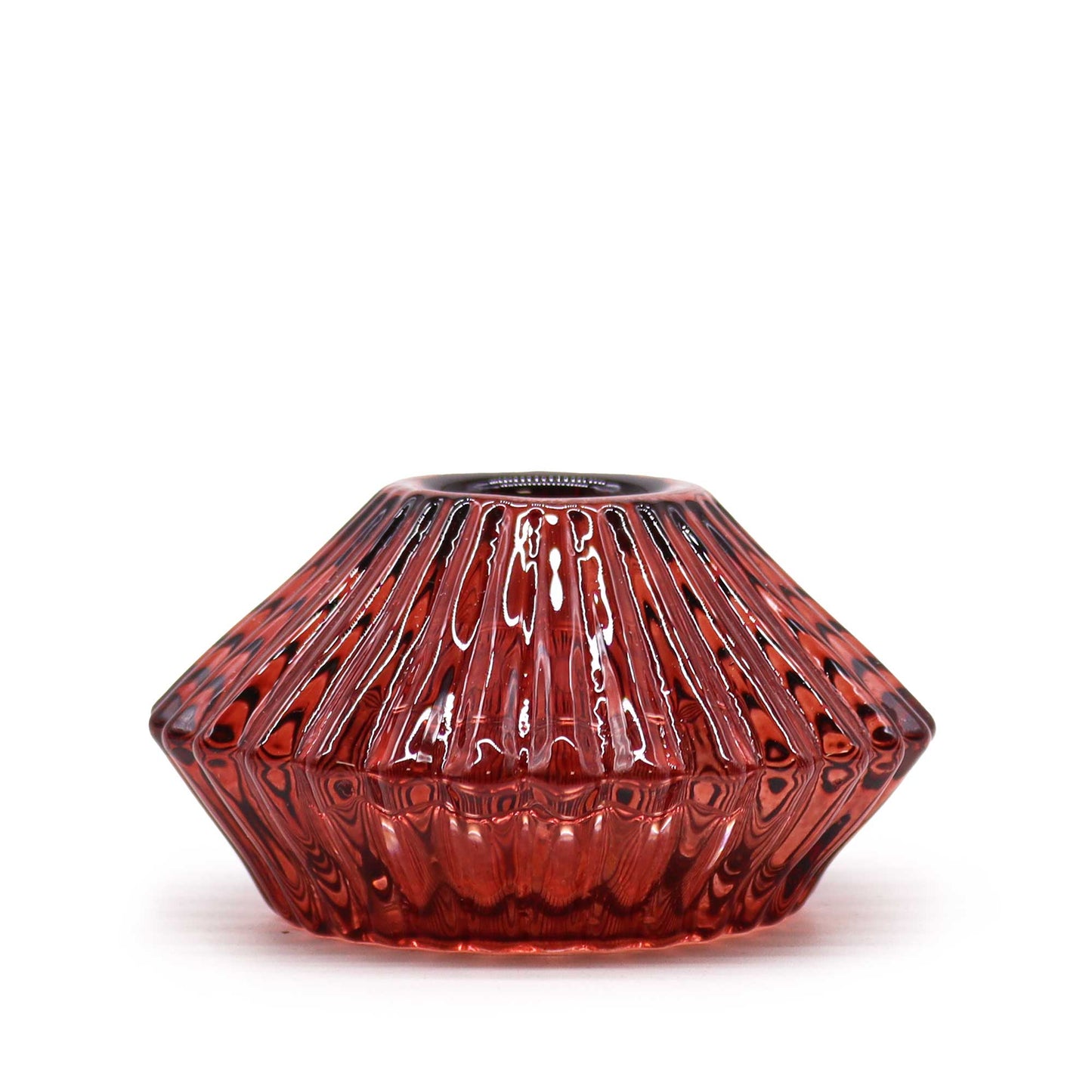 Flip Dinner Candle / Tealight Holder Ruby Red