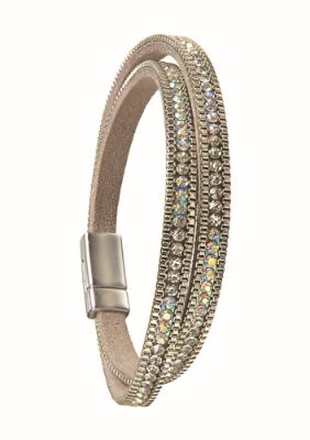Silver Irid Sparkle Double Bracelet