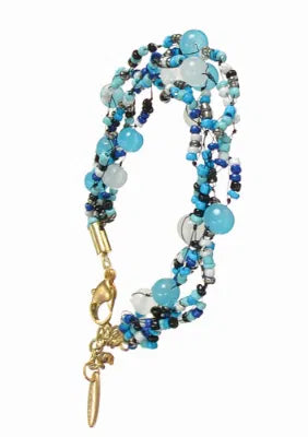 Bevy of Beads Captured - 5 Strand - True Blue