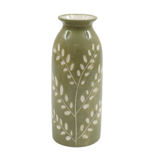 Bottle Vase Green 20cm