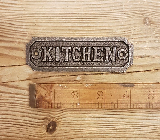 Kitchen Plaque Cast Antique Iron 132mm x 37mm