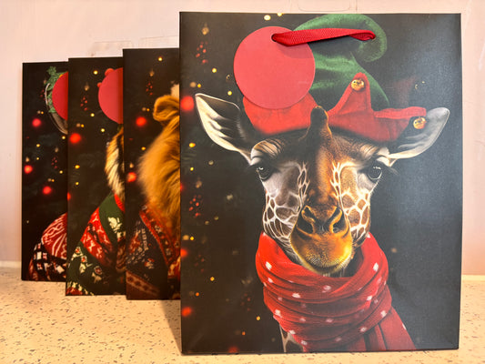 Giraffe Jungle Christmas Cynocephaly Illustrations Bag 23cm