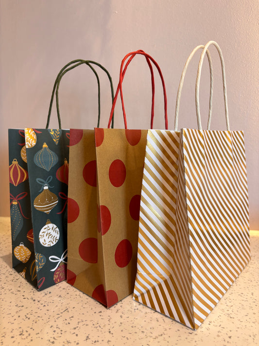 Set of 3 Assorted Christmas Gift Bag 21cm