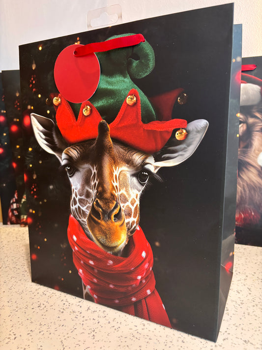 Giraffe Jungle Christmas Cynocephaly Illustrations Bag 33cm