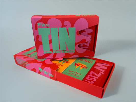 W'Zis Pink & Red Tin Gift Box & 2 Refills, Squeaky Balls & Roast + Slipper & Biscuit