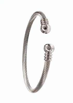 Twisted Open Cuff - stainless Steel