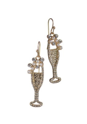 Crystals & Pearls Golden Champagne Glory
