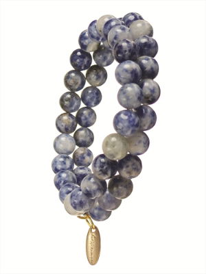 Sodalite Blue Double Up Stone Beads Bracelet