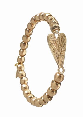 Worn Gold Rays Of The Heart Bracelet
