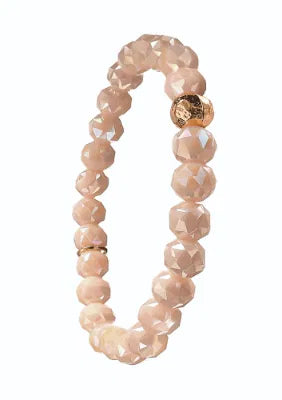 Opaque Facetted Crystal Classic - Iced Peach/Gold