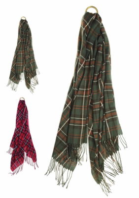 Racing Green Classic Check Scarf