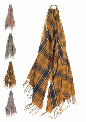Mustard & Navy Classic Check Scarf