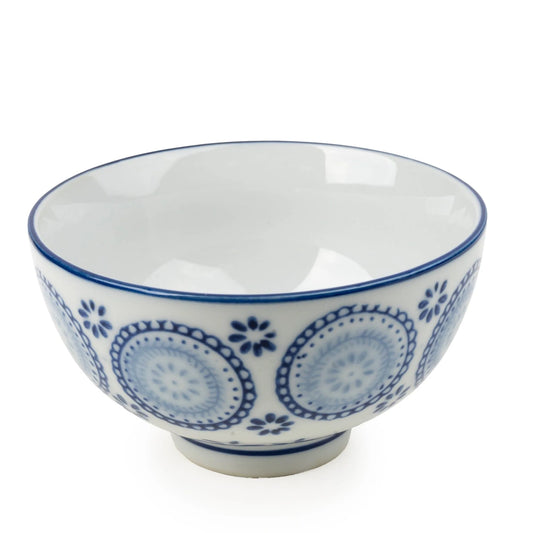 Sumatra Blue & White Round Bowls 11cm 6pk