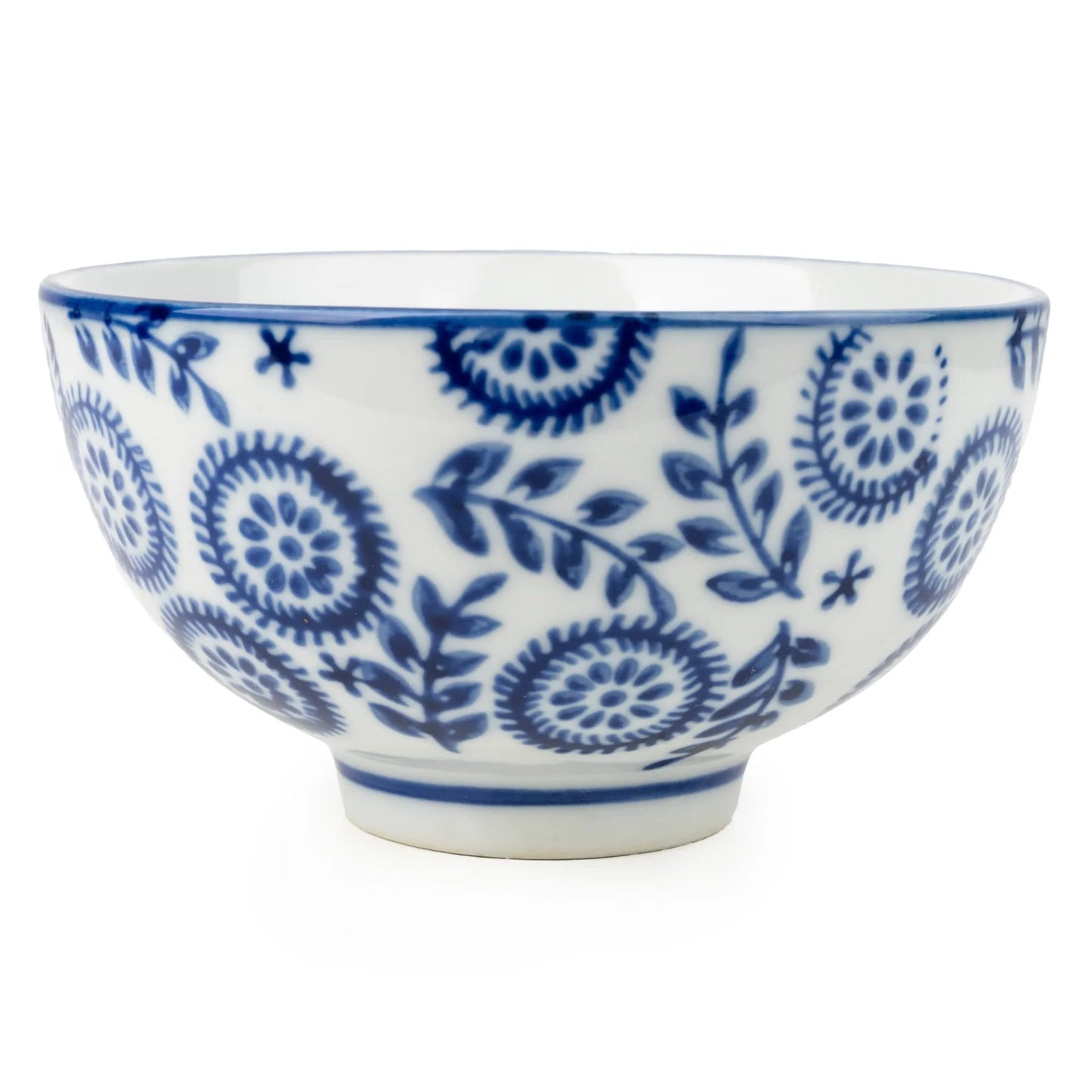 Sumatra Blue & White Round Bowls 11cm 6pk