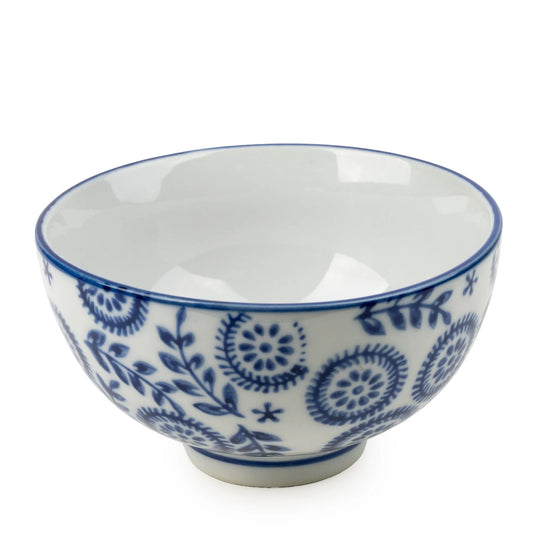 Sumatra Blue & White Round Bowls 11cm 6pk