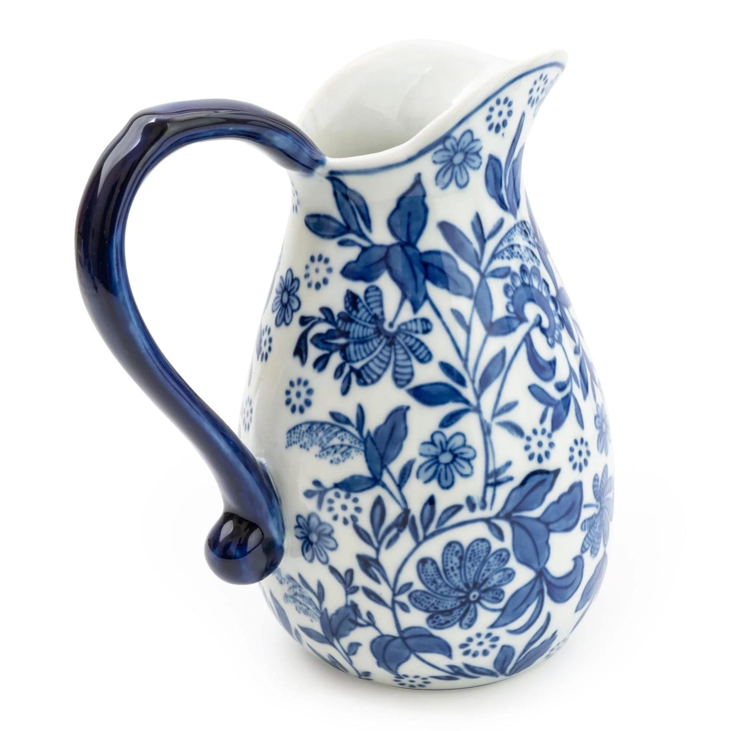 Sumatra Blue & White Large Ceramic Jug 21.5cm