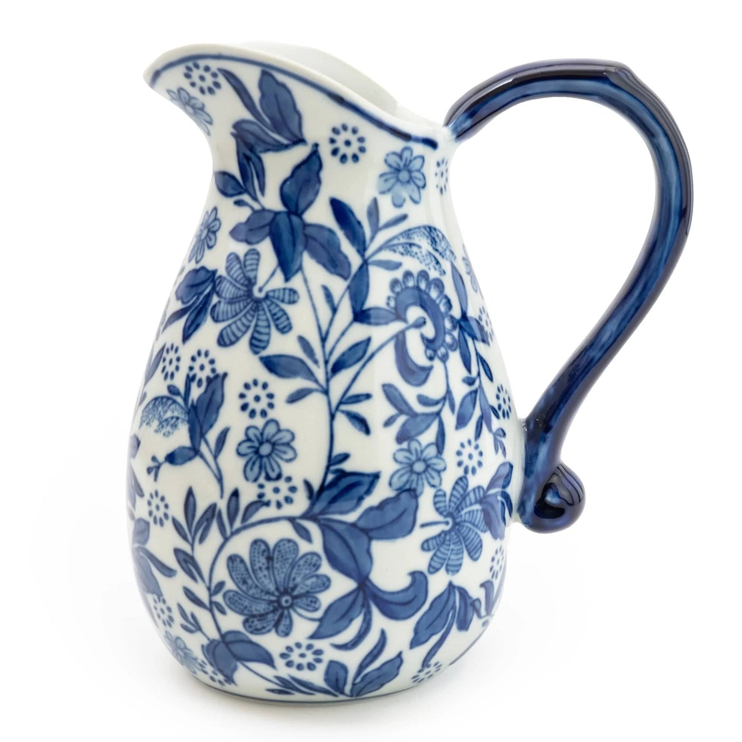 Sumatra Blue & White Large Ceramic Jug 21.5cm