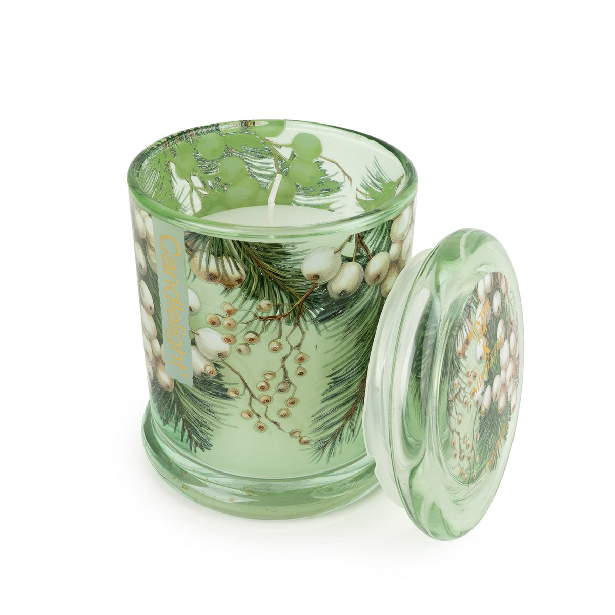Winter Fir & Mistletoe Glass Jar Candle