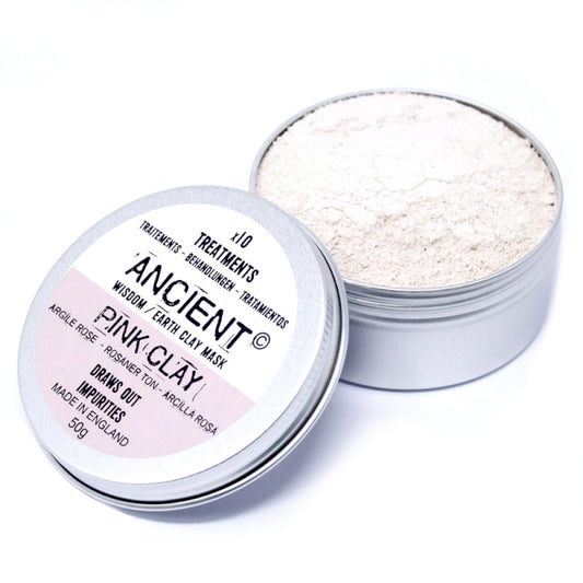 Pink Clay Face Mask - Draws Out Impurities 50g